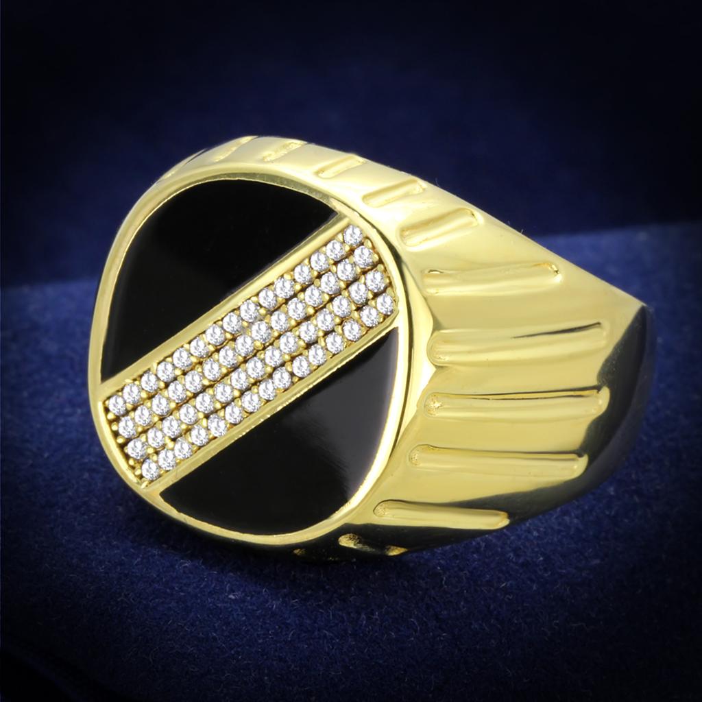 TS235 - Gold 925 Sterling Silver Ring with AAA Grade CZ  in Clear LuxuryLifeWay Online Store