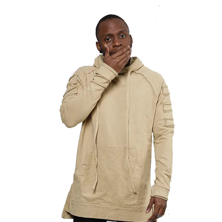 Long Hoodie, Hip Hop Hoodie, Outerwear Sweatshirt