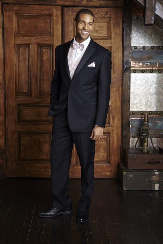 "Vienna" Black Tuxedo Jacket Peak (Separates) LuxuryLifeWay Online Store