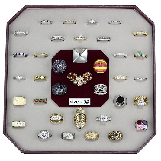 VK-002-SIZE9 - Assorted Brass Ring with Assorted  in Assorted LuxuryLifeWay Online Store