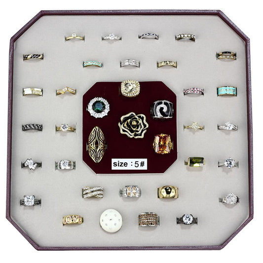VK-003-SIZE5 - Assorted Brass Ring with Assorted  in Assorted LuxuryLifeWay Online Store