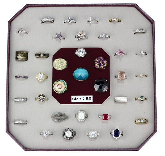 VK-003-SIZE6 - Assorted Brass Ring with Assorted  in Assorted LuxuryLifeWay Online Store