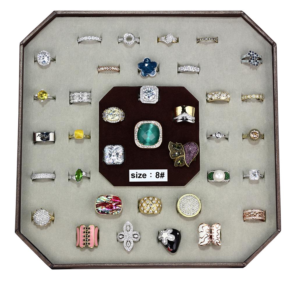 VK-003-SIZE8 - Assorted Brass Ring with Assorted  in Assorted LuxuryLifeWay Online Store