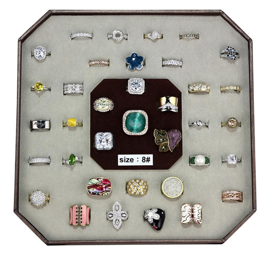 VK-003-SIZE8 - Assorted Brass Ring with Assorted  in Assorted LuxuryLifeWay Online Store