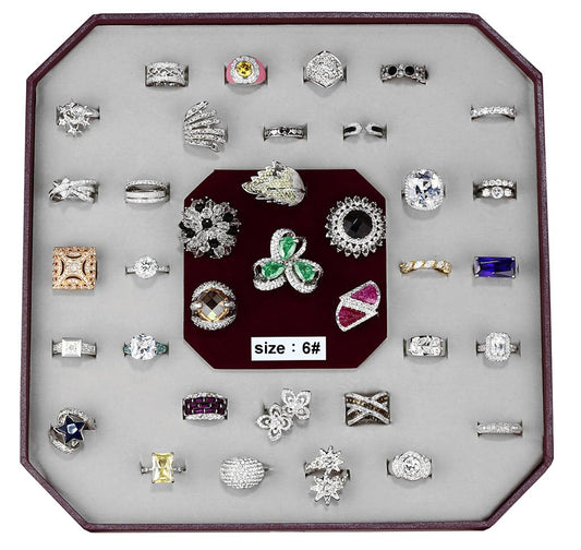 VK-004-SIZE6 - Assorted Brass Ring with Assorted  in Assorted LuxuryLifeWay Online Store