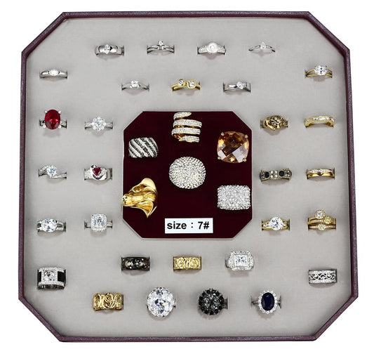 VK-004-SIZE7 - Assorted Brass Ring with Assorted  in Assorted LuxuryLifeWay Online Store