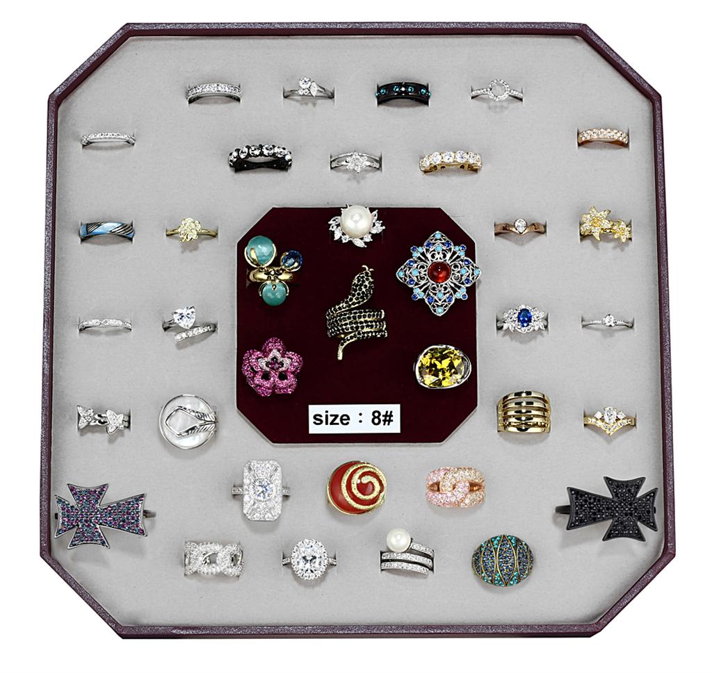 VK-004-SIZE8 - Assorted Brass Ring with Assorted  in Assorted LuxuryLifeWay Online Store