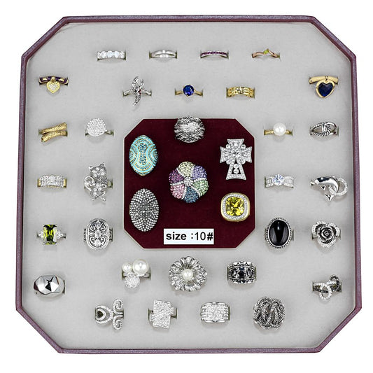 VK-007-SIZE10 - Assorted Brass Ring with Assorted  in Assorted LuxuryLifeWay Online Store