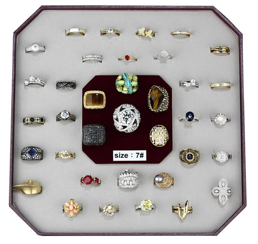 VK-007-SIZE7 - Assorted Brass Ring with Assorted  in Assorted LuxuryLifeWay Online Store