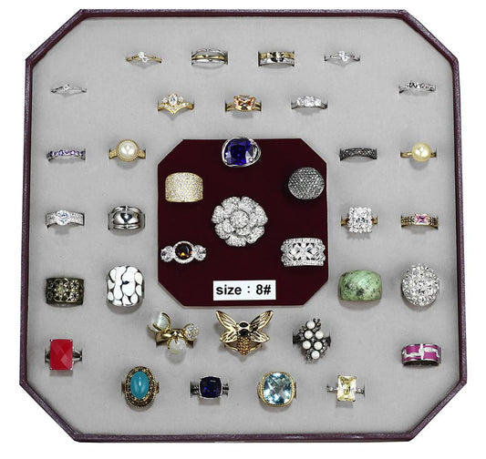 VK-007-SIZE8 - Assorted Brass Ring with Assorted  in Assorted LuxuryLifeWay Online Store
