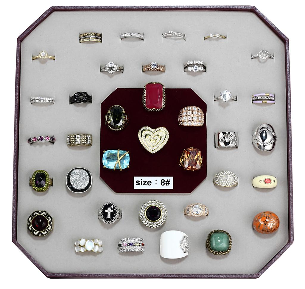 VK-008-SIZE8 - Assorted Brass Ring with Assorted  in Assorted LuxuryLifeWay Online Store