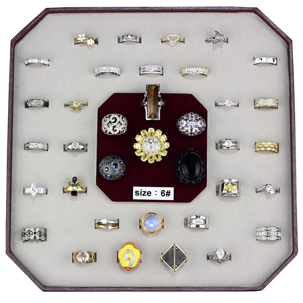 VK-009-SIZE6 - Assorted Brass Ring with Assorted  in Assorted LuxuryLifeWay Online Store