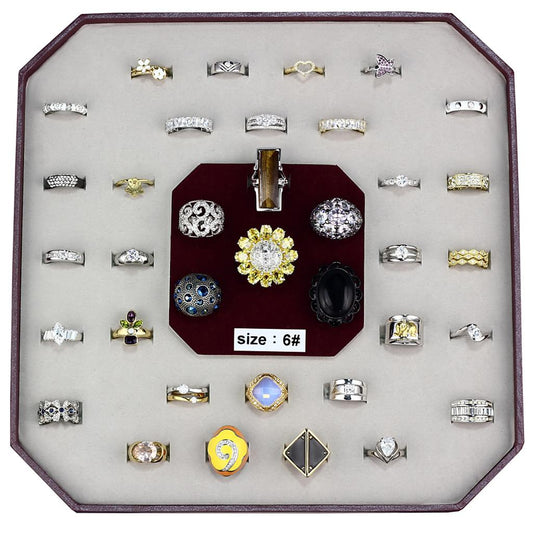 VK-009-SIZE6 - Assorted Brass Ring with Assorted  in Assorted LuxuryLifeWay Online Store