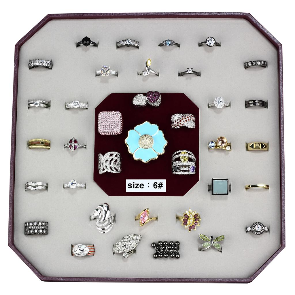 VK-010-SIZE6 - Assorted Brass Ring with Assorted  in Assorted LuxuryLifeWay Online Store