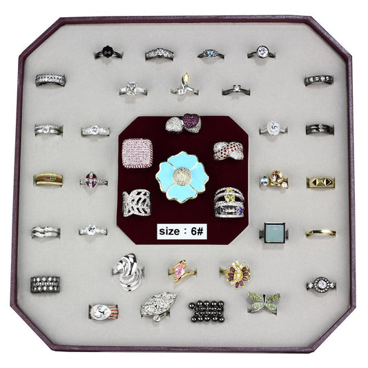 VK-010-SIZE6 - Assorted Brass Ring with Assorted  in Assorted LuxuryLifeWay Online Store