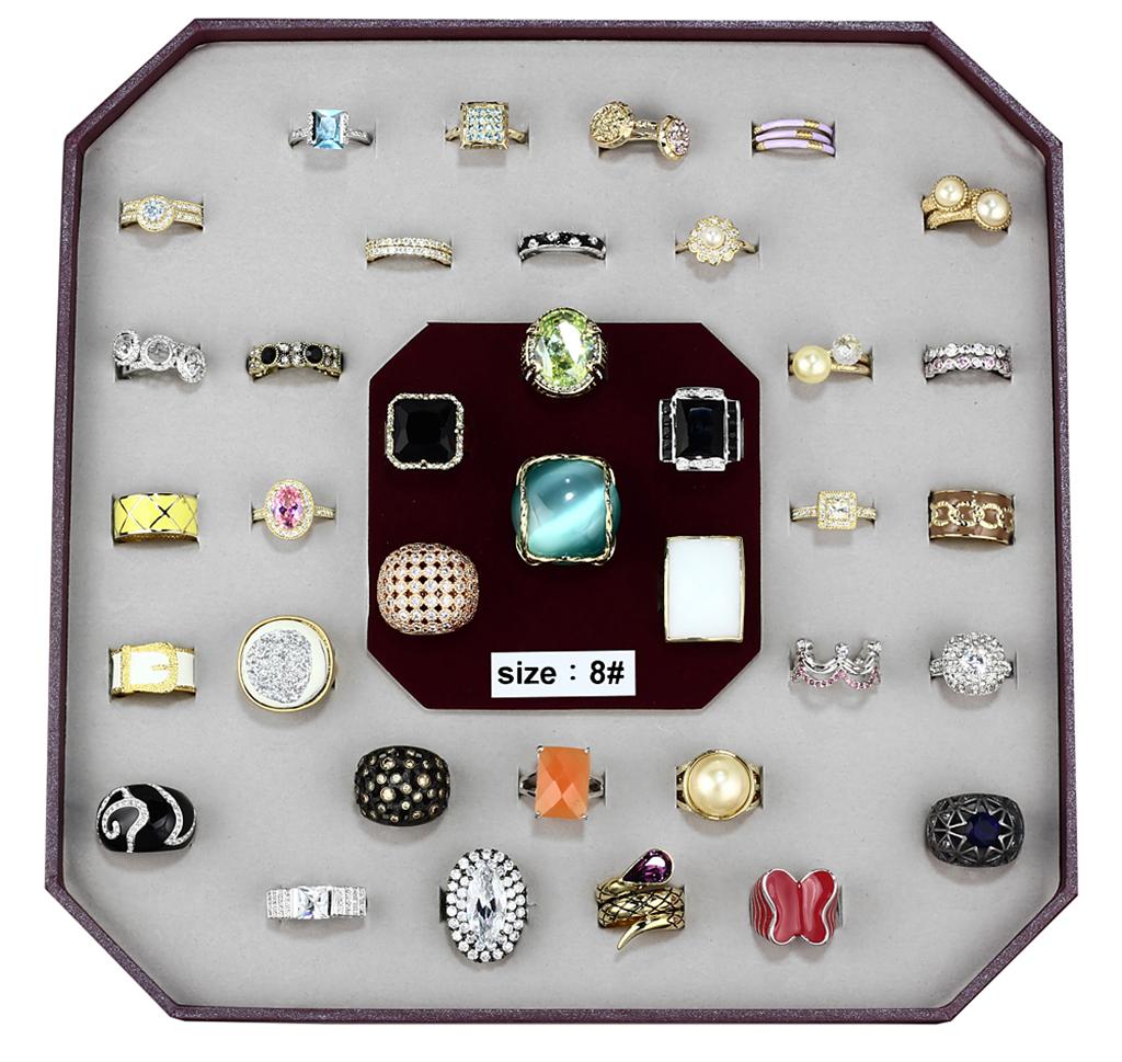 VK-010-SIZE8 - Assorted Brass Ring with Assorted  in Assorted LuxuryLifeWay Online Store