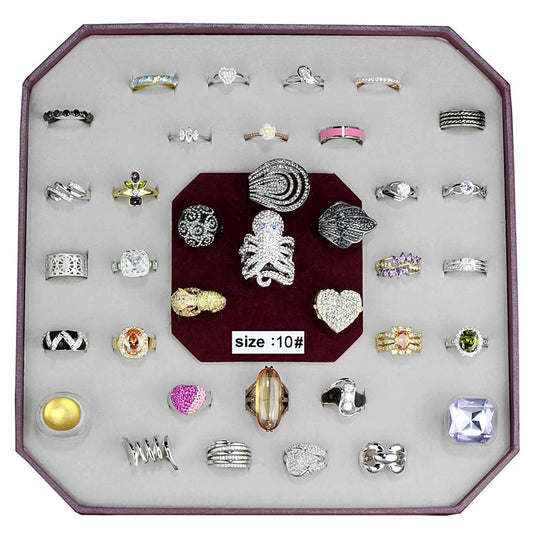 VK-011-SIZE10 - Assorted Brass Ring with Assorted  in Assorted LuxuryLifeWay Online Store