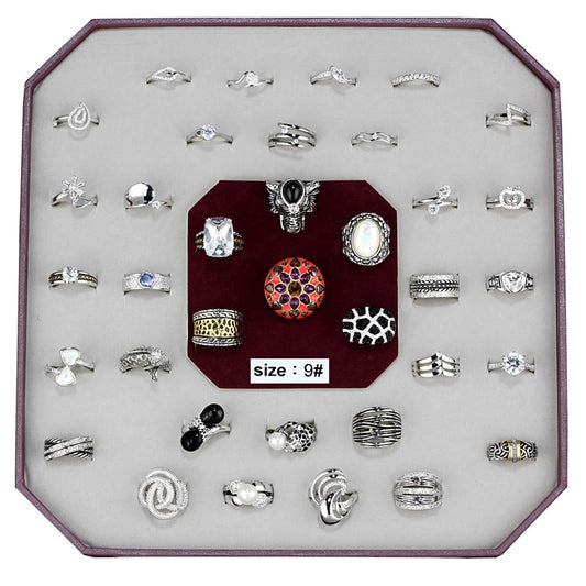 VK-011-SIZE9 - Assorted Brass Ring with Assorted  in Assorted LuxuryLifeWay Online Store