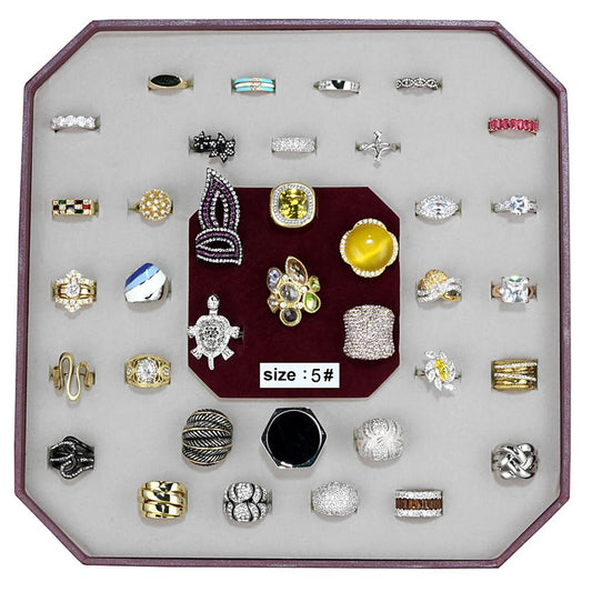 VK-012-SIZE5 - Assorted Brass Ring with Assorted  in Assorted LuxuryLifeWay Online Store
