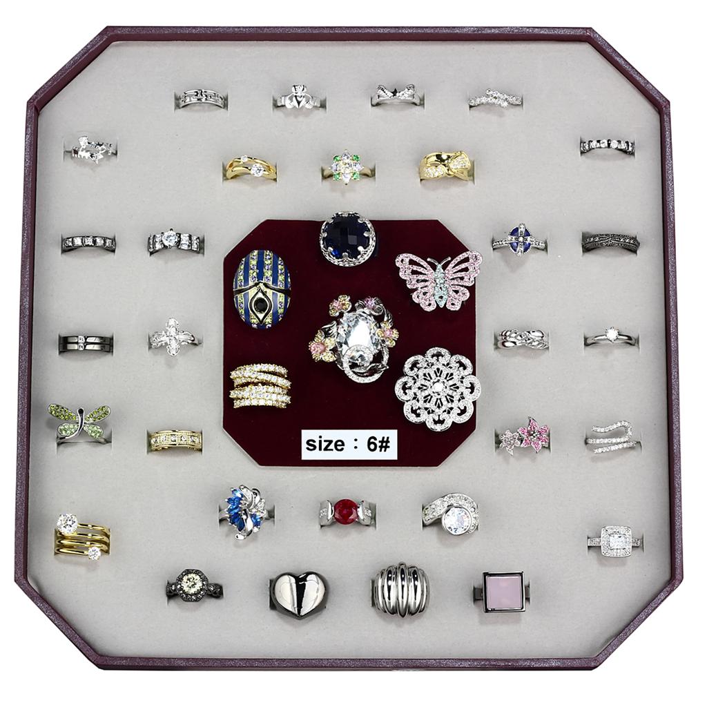 VK-012-SIZE6 - Assorted Brass Ring with Assorted  in Assorted LuxuryLifeWay Online Store