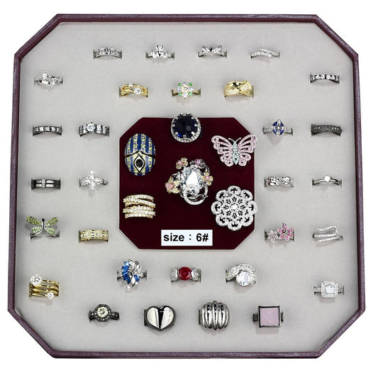 VK-012-SIZE6 - Assorted Brass Ring with Assorted  in Assorted LuxuryLifeWay Online Store