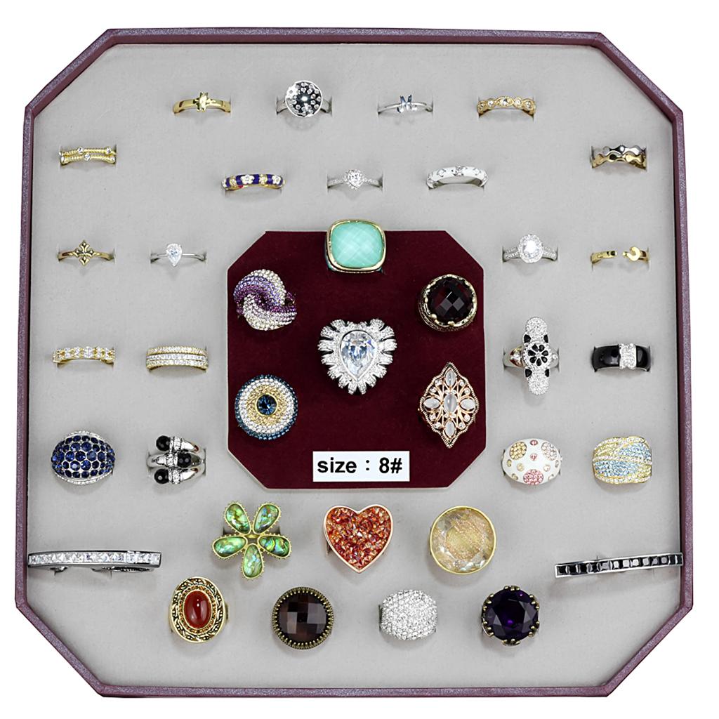 VK-012-SIZE8 - Assorted Brass Ring with Assorted  in Assorted LuxuryLifeWay Online Store