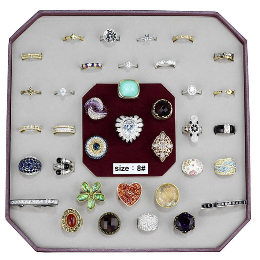 VK-012-SIZE8 - Assorted Brass Ring with Assorted  in Assorted LuxuryLifeWay Online Store