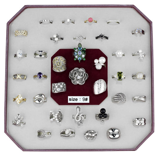 VK-012-SIZE9 - Assorted Brass Ring with Assorted  in Assorted LuxuryLifeWay Online Store