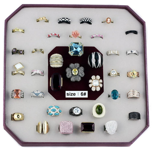 VK-013-SIZE6 - Assorted Brass Ring with Assorted  in Assorted LuxuryLifeWay Online Store