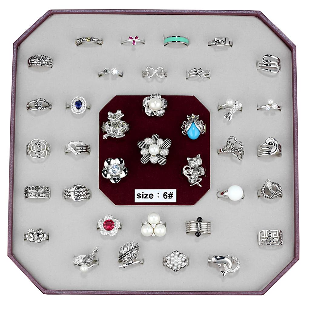VK-015-SIZE6 - Assorted Brass Ring with Assorted  in Assorted LuxuryLifeWay Online Store