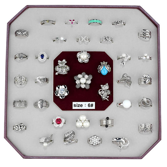 VK-015-SIZE6 - Assorted Brass Ring with Assorted  in Assorted LuxuryLifeWay Online Store