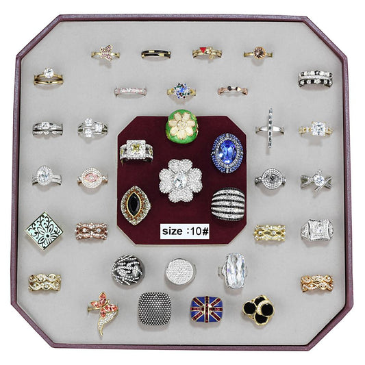 VK-016-SIZE10 - Assorted Brass Ring with Assorted  in Assorted LuxuryLifeWay Online Store