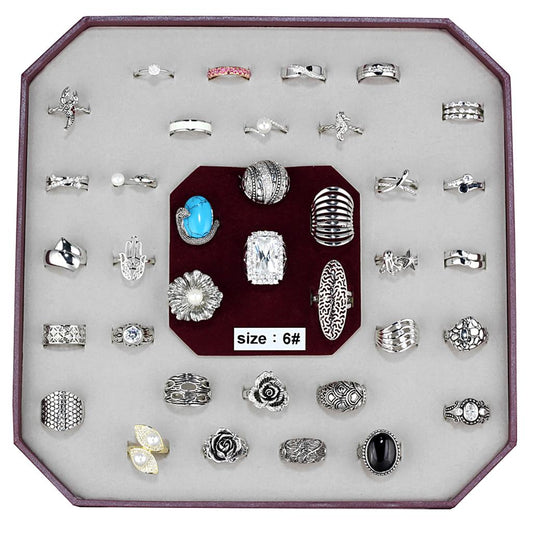 VK-016-SIZE6 - Assorted Brass Ring with Assorted  in Assorted LuxuryLifeWay Online Store