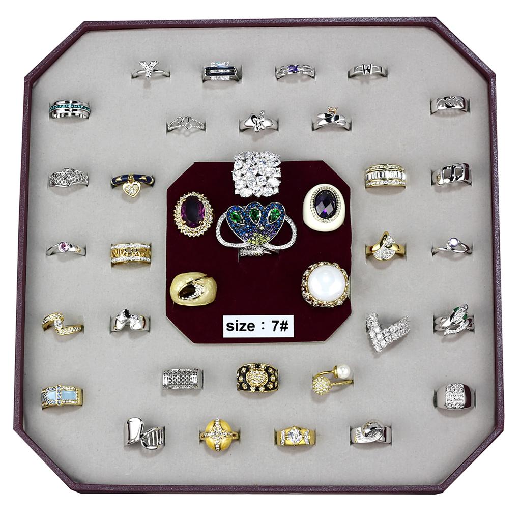VK-016-SIZE7 - Assorted Brass Ring with Assorted  in Assorted LuxuryLifeWay Online Store
