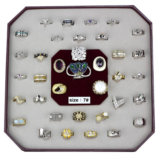 VK-016-SIZE7 - Assorted Brass Ring with Assorted  in Assorted LuxuryLifeWay Online Store