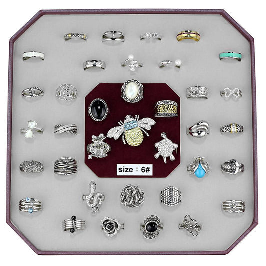 VK-017-SIZE6 - Assorted Brass Ring with Assorted  in Assorted LuxuryLifeWay Online Store