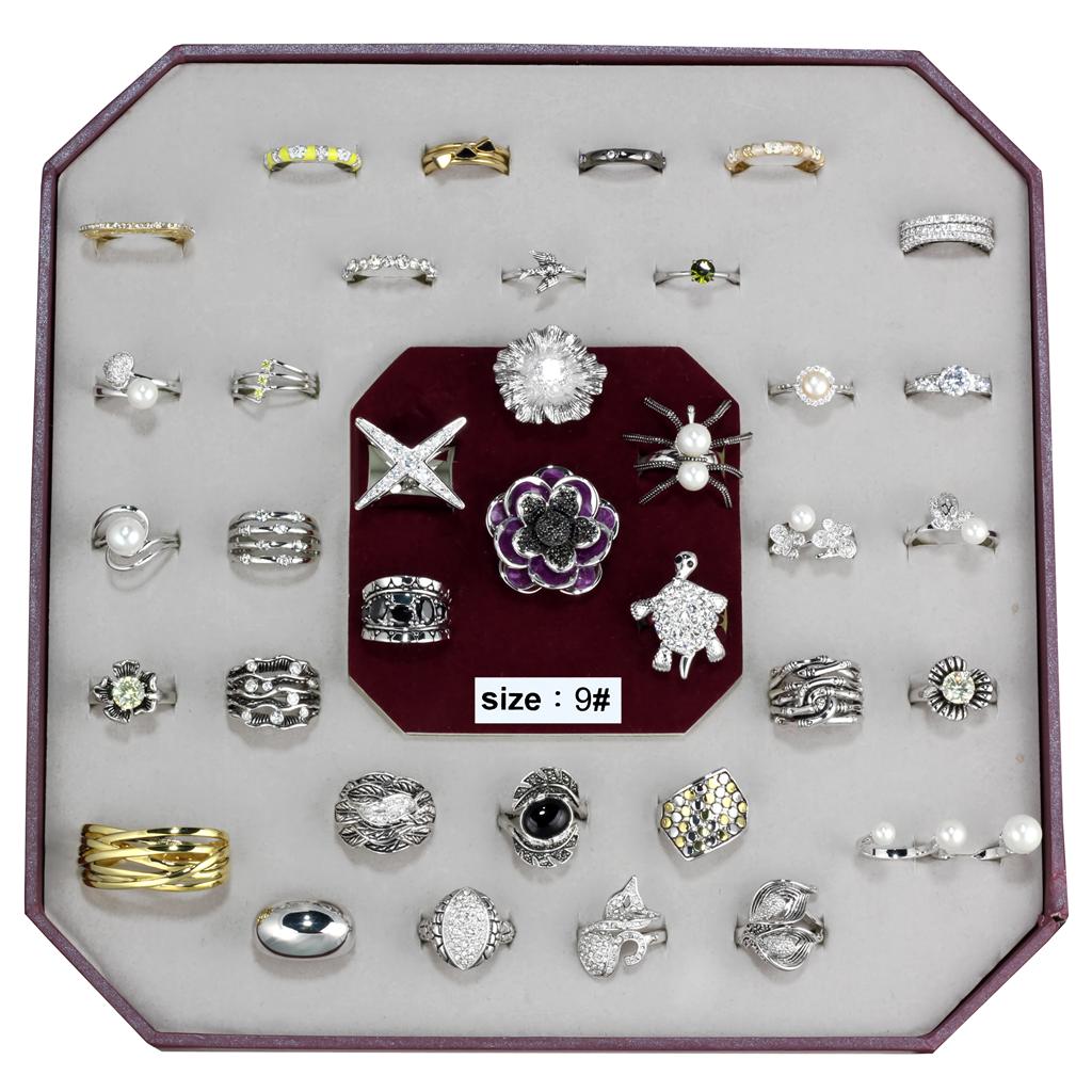 VK-017-SIZE9 - Assorted Brass Ring with Assorted  in Assorted LuxuryLifeWay Online Store