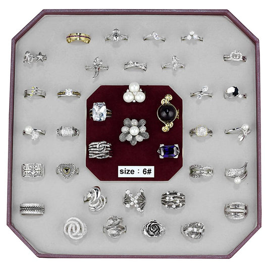 VK-018-SIZE6 - Assorted Brass Ring with Assorted  in Assorted LuxuryLifeWay Online Store