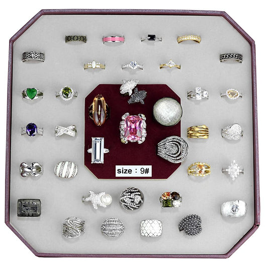 VK-023-SIZE9 - Assorted Brass Ring with Assorted  in Assorted LuxuryLifeWay Online Store