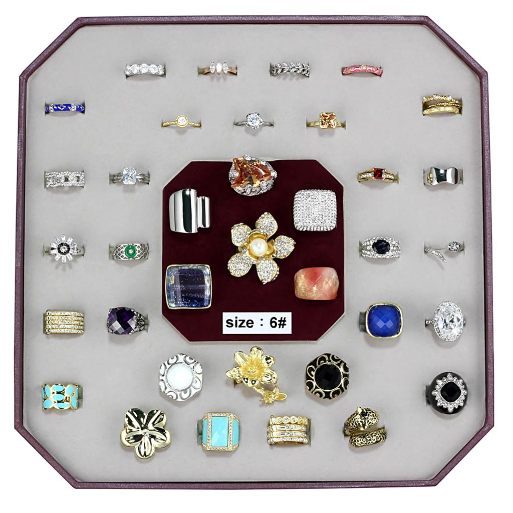 VK-026-SIZE6 - Assorted Brass Ring with Assorted  in Assorted LuxuryLifeWay Online Store