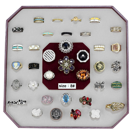 VK-025-SIZE8 - Assorted Brass Ring with Assorted  in Assorted LuxuryLifeWay Online Store