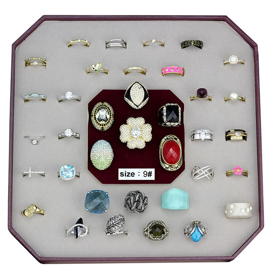 VK-027-SIZE9 - Assorted Brass Ring with Assorted  in Assorted LuxuryLifeWay Online Store