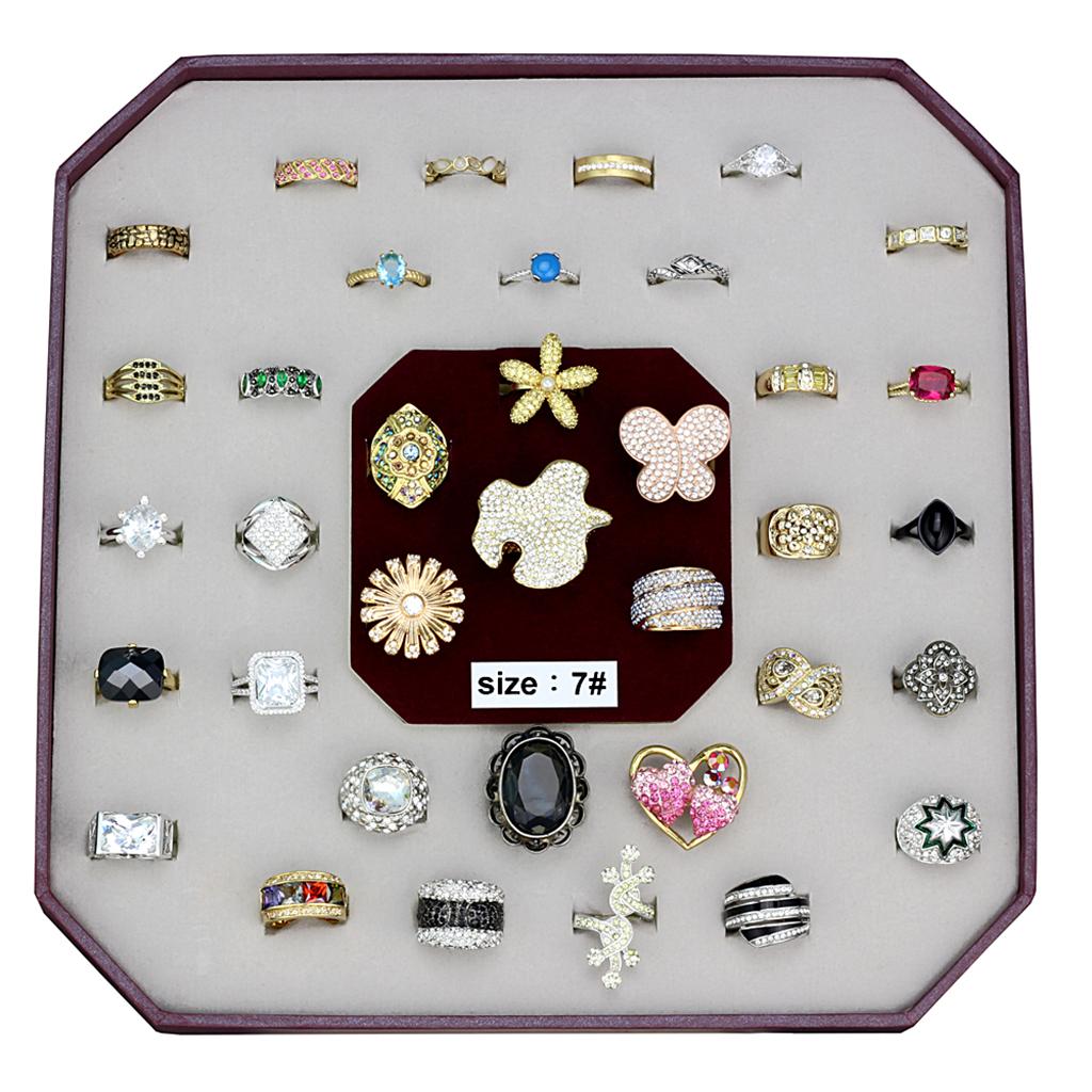 VK-028-SIZE7 - Assorted Brass Ring with Assorted  in Assorted LuxuryLifeWay Online Store