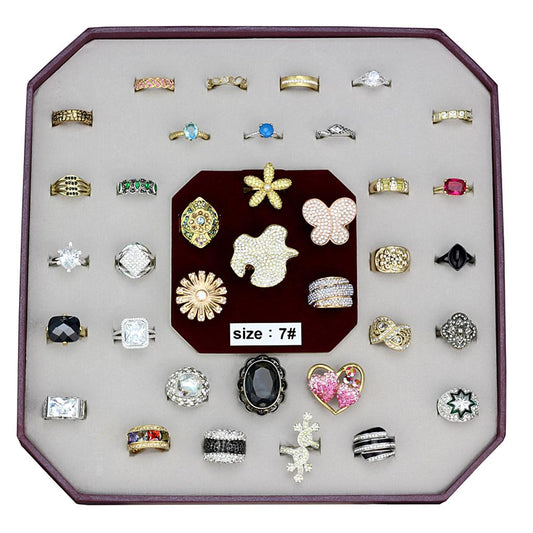VK-028-SIZE7 - Assorted Brass Ring with Assorted  in Assorted LuxuryLifeWay Online Store