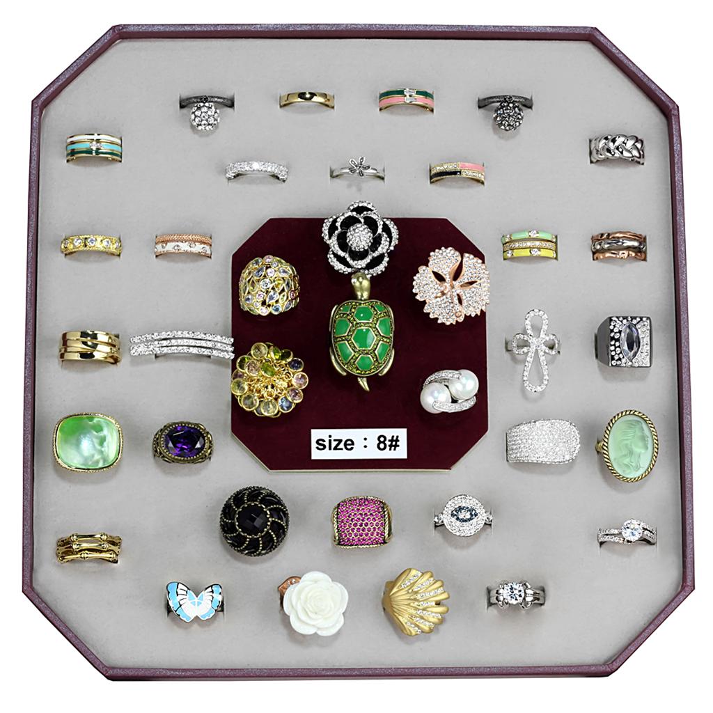 VK-028-SIZE8 - Assorted Brass Ring with Assorted  in Assorted LuxuryLifeWay Online Store