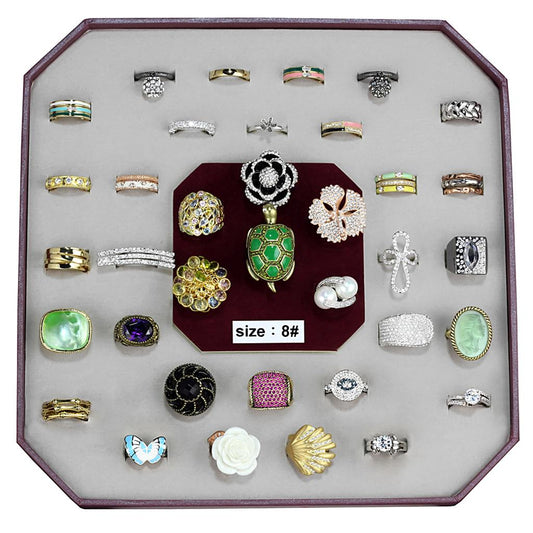 VK-028-SIZE8 - Assorted Brass Ring with Assorted  in Assorted LuxuryLifeWay Online Store