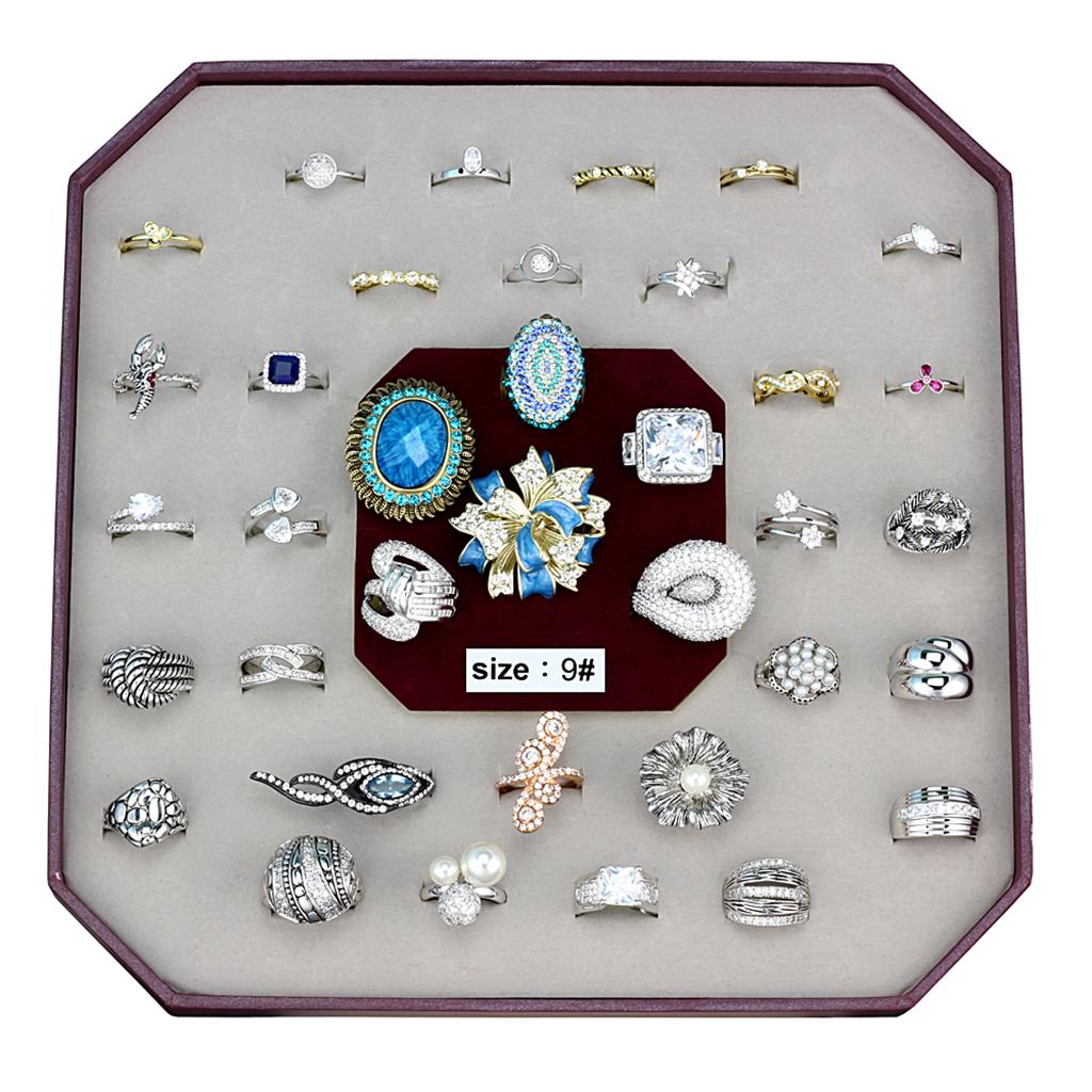 VK-029-SIZE9 - Assorted Brass Ring with Assorted  in Assorted LuxuryLifeWay Online Store