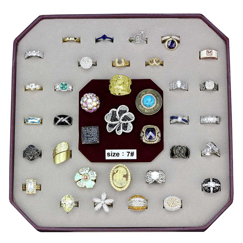 VK-030-SIZE7 - Assorted Brass Ring with Assorted  in Assorted LuxuryLifeWay Online Store
