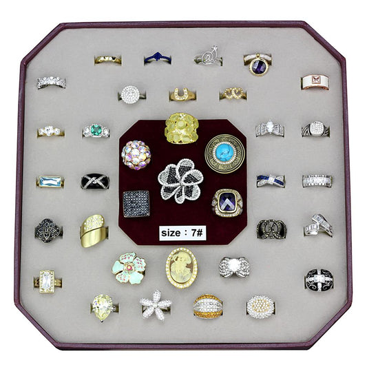 VK-030-SIZE7 - Assorted Brass Ring with Assorted  in Assorted LuxuryLifeWay Online Store