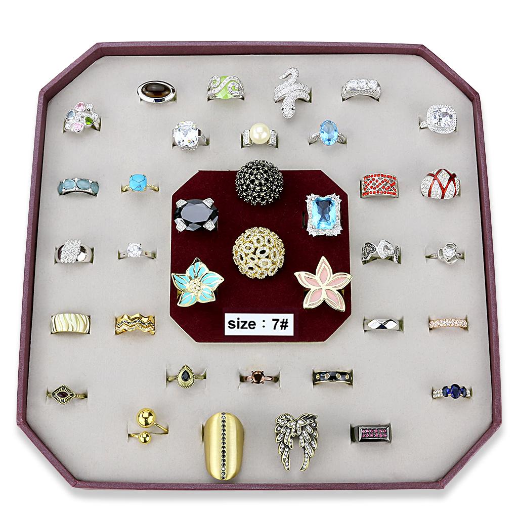 VK-031-SIZE7 - Assorted Brass Ring with Assorted  in Assorted LuxuryLifeWay Online Store